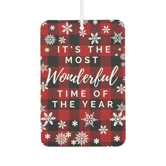 Most wonderful time of the year car air freshener (Front)