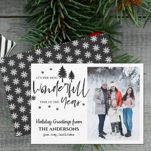 Most wonderful time Of The Year  Christmas Photo Holiday Card