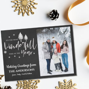 Most wonderful time Of The Year  Christmas Photo Holiday Card