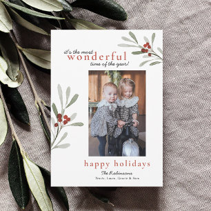 Most Wonderful Time of the Year Holiday Photo Card