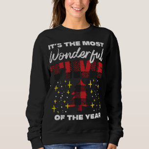 Most Wonderful Time Of Year Buffalo Plaid Christma Sweatshirt
