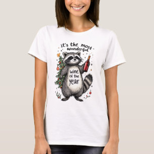 Most Wonderful Wine of the Year Racoon T-Shirt