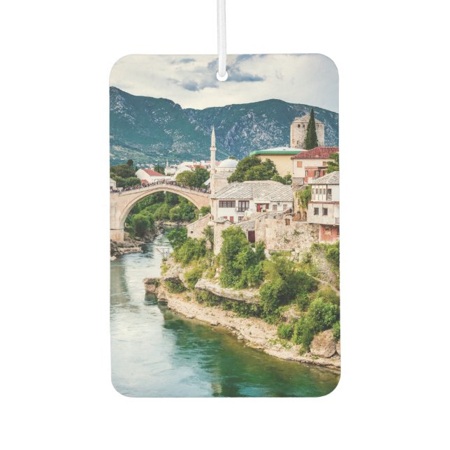 Mostar Bosnia and Herzegovina Car Air Freshener (Front)