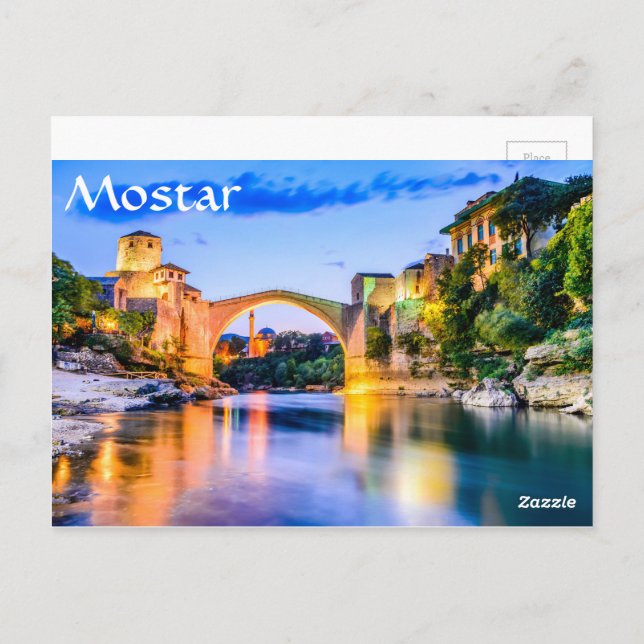 Mostar, Bosnia and Herzegovina Postcard (Back)