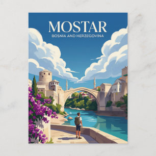 Mostar Bosnia and Herzegovina Postcard
