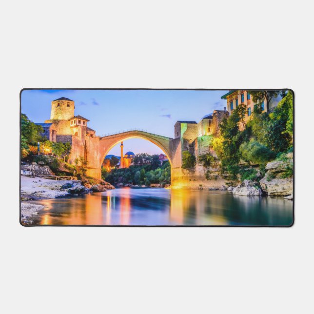 Mostar  from Bosnia Herzegovina Desk Mat (Front)