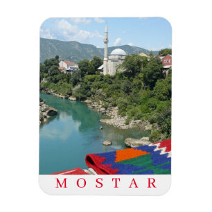 Mostar mosque view fridge magnet