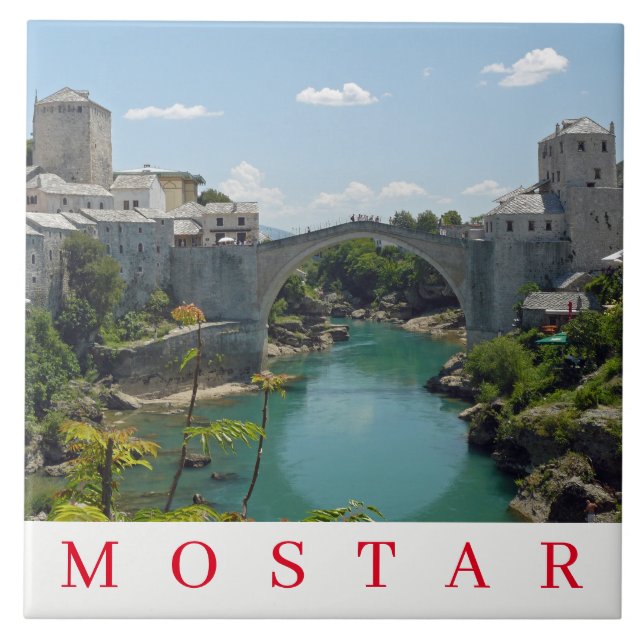Mostar Old Bridge ceramic tile (Front)