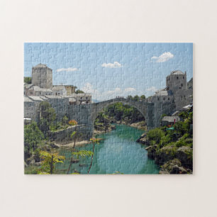 Mostar Old Bridge view puzzle