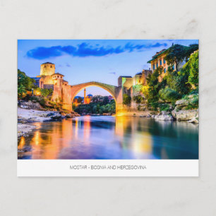 Mostar postcard from Bosnia Herzegovina