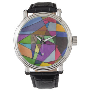 Mostly acute triangles in multi-colours watch