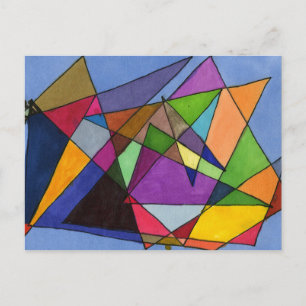 "Mostly Acutes" Abstract Postcard
