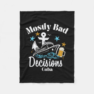 Mostly D Decisions Cu Spring Break Fleece Blanket