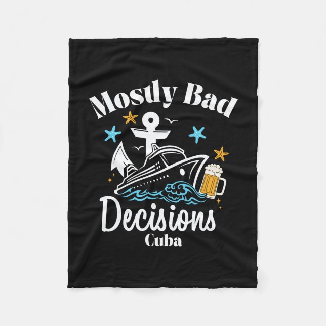 Mostly D Decisions Cu Spring Break  Fleece Blanket (Front)