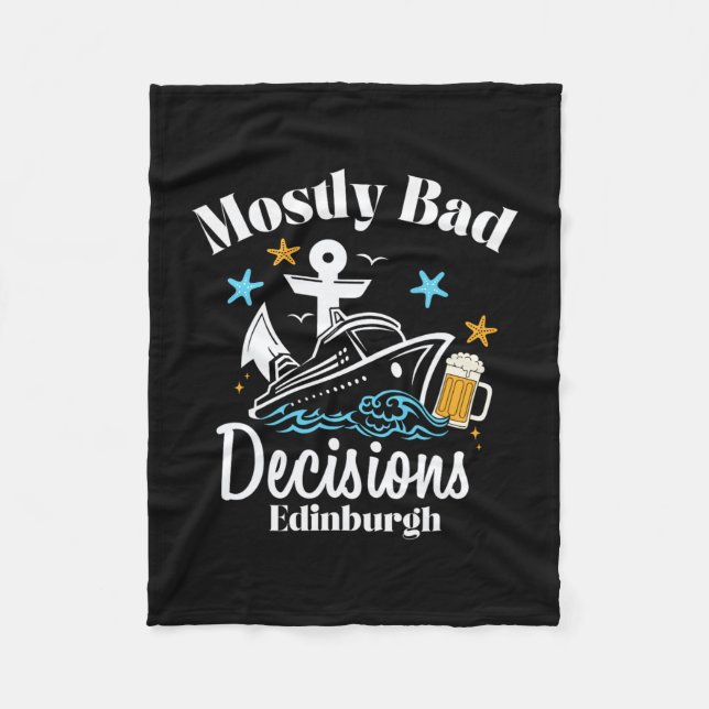 Mostly D Decisions Edinburgh Spring Break  Fleece Blanket (Front)