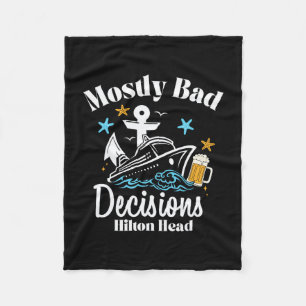Mostly D Decisions Hilton Head Spring Break  Fleece Blanket