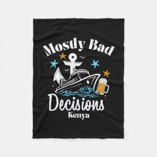 Mostly D Decisions Kenya Spring Break Fleece Blanket