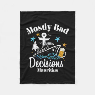 Mostly D Decisions Mauritius Spring Break Fleece Blanket