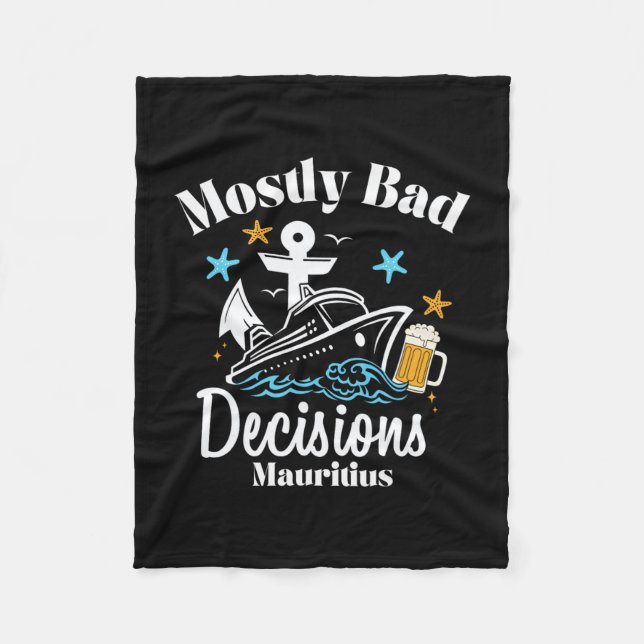 Mostly D Decisions Mauritius Spring Break  Fleece Blanket (Front)