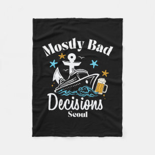 Mostly D Decisions Seoul Spring Break Fleece Blanket