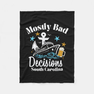 Mostly D Decisions South Carolina Spring Break  Fleece Blanket