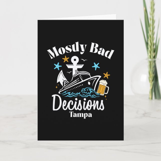 Mostly D Decisions Tampa Spring Break  Card (Front)