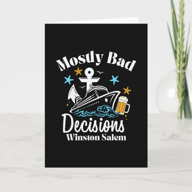 Mostly D Decisions Winston Salem Spring Break  Card (Front)
