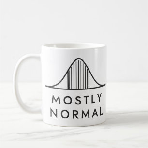Mostly Normal Bell Curve Statistics Humour Coffee Mug