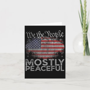 Mostly Peaceful Dad Jokes Funny Graphic Political Card