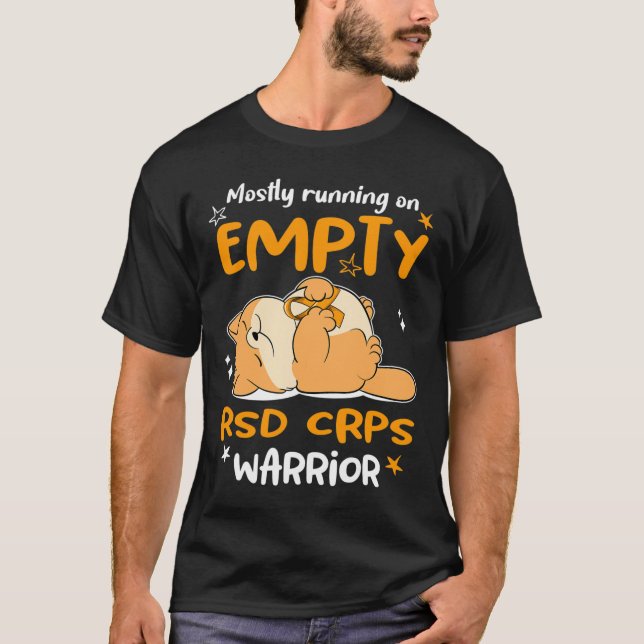 Mostly Running On Empty Rsd Crps Warrior  T-Shirt (Front)