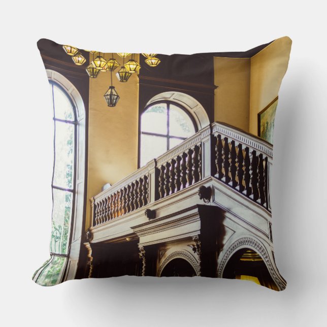 Moszna Castle Wooden Interior Architecture Cushion (Front)
