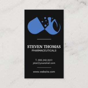 Motar Pestle Pill Logo Prescriptions Business Card