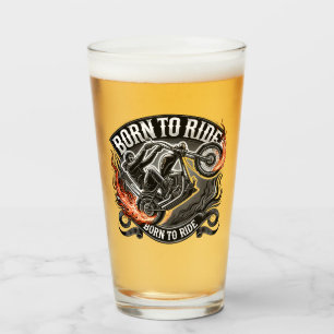 Motard - Born to ride flames Glass