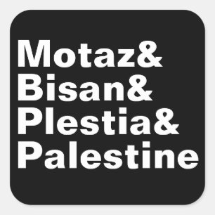 Motaz & Bisan & Plestia & Palestine - free press Square Sticker