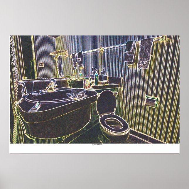 Motel Bathroom Poster (Front)