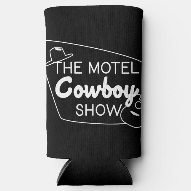 Motel Cowboy Show Can Cooler (Front)