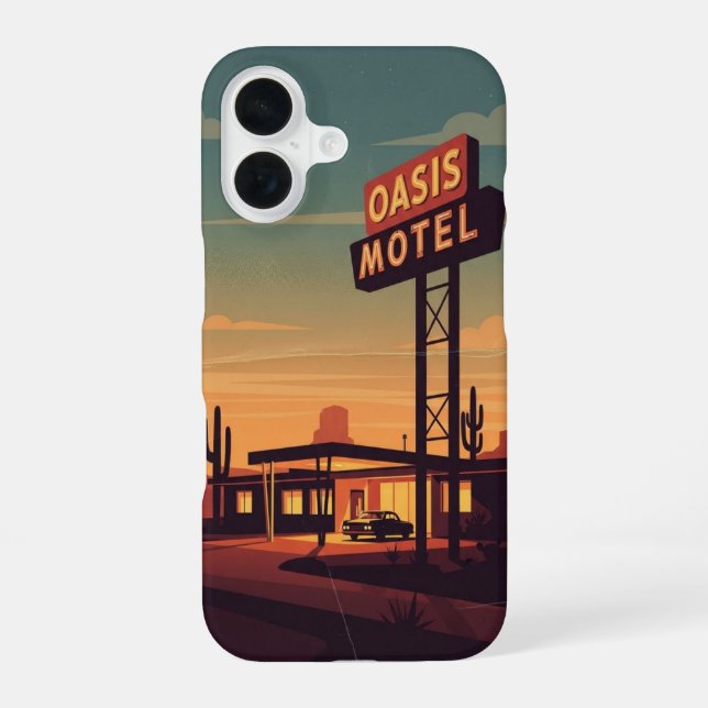 Motel Entrance iPhone 16 Case (Back)