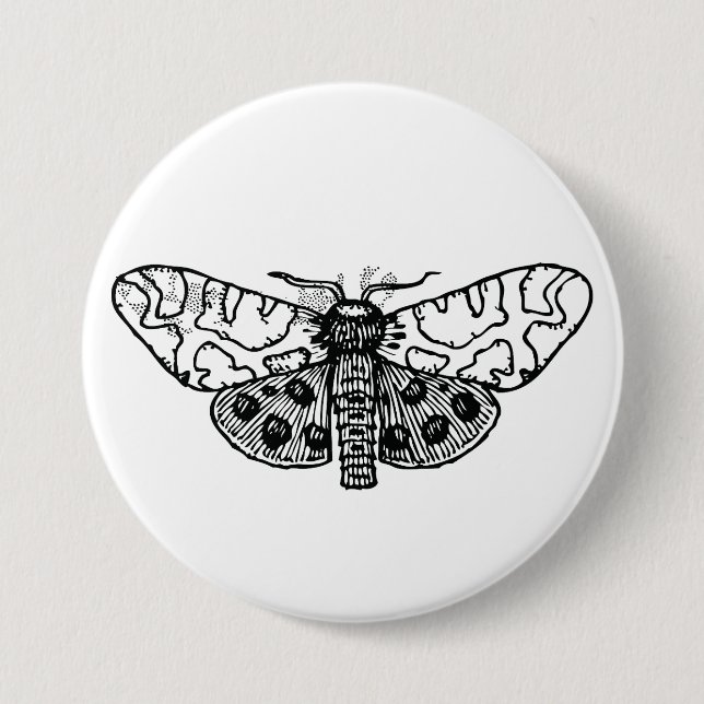 Moth 7.5 Cm Round Badge (Front)