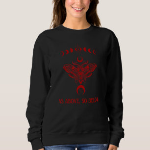 Moth And Goblincore Witch Occult Witchcraft Red An Sweatshirt