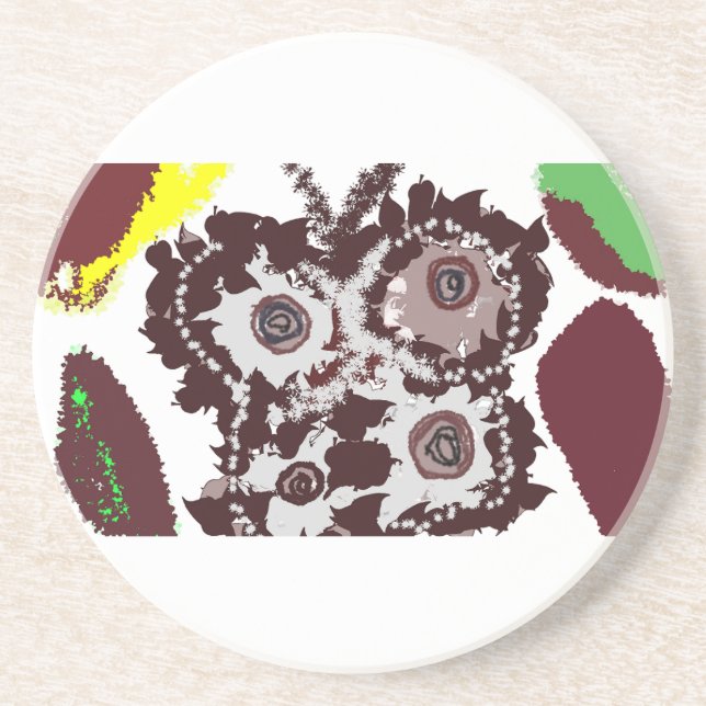 Moth autumn  coaster (Front)