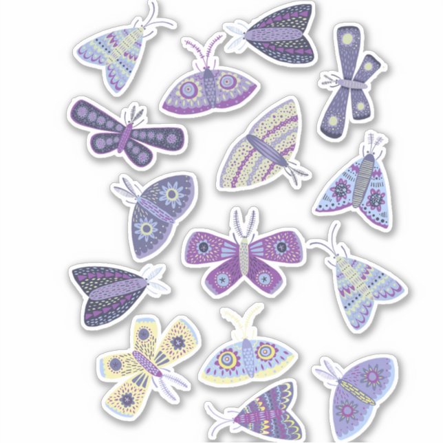 Moth Blue Purple Art (Front)