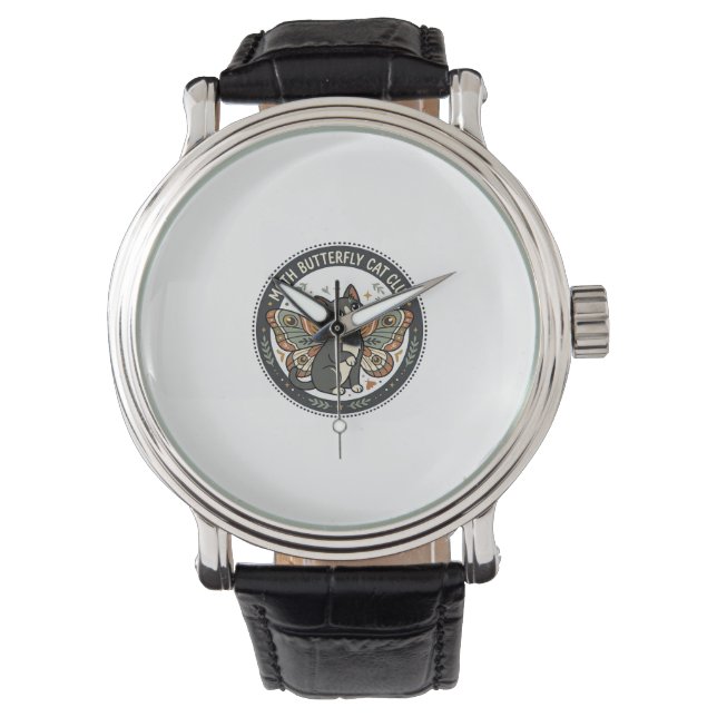 Moth Butterfly Cat POD Vector Art - Moth Butterfly Watch (Front)