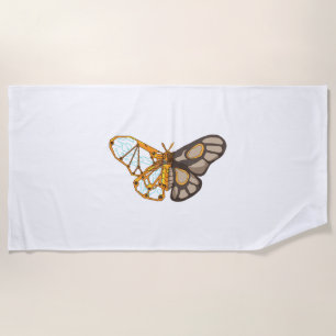 Moth Butterfly Dragonfly Insect Beach Towel