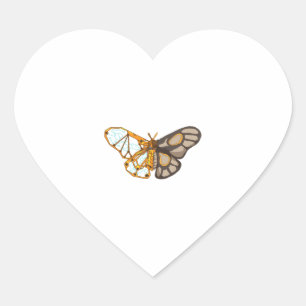 Moth Butterfly Dragonfly Insect Heart Sticker