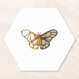 Moth Butterfly Dragonfly Insect Paper Coaster