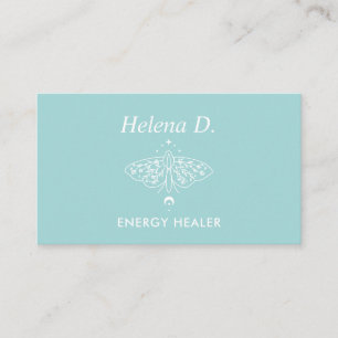 Moth Butterfly Moon Phase Reiki Practitioner Yoga Business Card