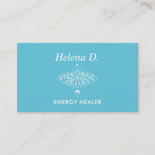 Moth Butterfly Moon Phase Reiki Practitioner Yoga Business Card