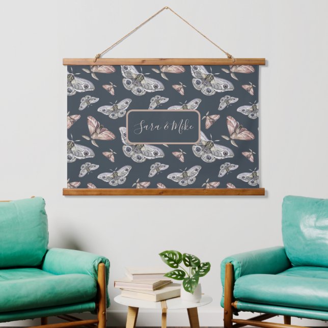 Moth Butterfly pattern Hanging Tapestry (Living Room)