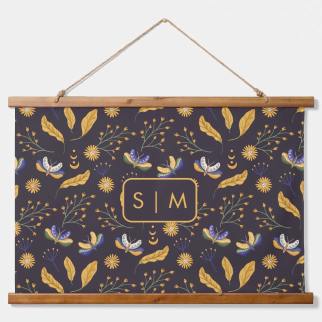 Moth Butterfly pattern Hanging Tapestry (Front)