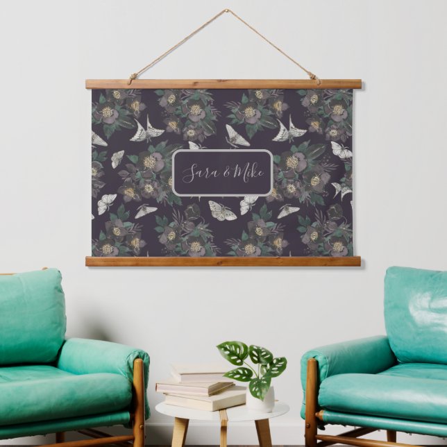 Moth Butterfly pattern Hanging Tapestry (Living Room)